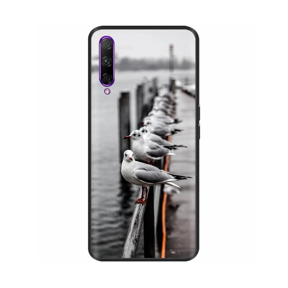 Black Silicone Case For Huawei P Smart Pro Case Cute Soft Cover for Huawei P Smart Pro Fundas PSmart Pro Protective Shell Capas