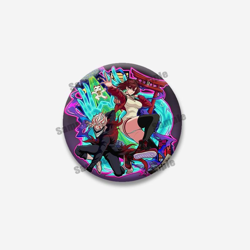 Ken Takakura Seiko Ayase Momo Ayase Soft Button Pins Cute Cartoon Character Badge Handmade Round Brooch for Backpack Accessories