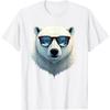 NEUTRUE Lustiger Eisbär mit Sonnenbrille Herren Damen Bären T-Shirt