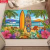 Bunte Tropische Surfbrett-Fußmatten-Kollektion für Strandhaus Terrasse Veranda Lebendige Hawaii-inspirierte Rutschfeste Bodenteppiche