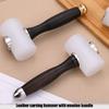 Leathercraft Carving Hammer with Wood Handle Leather Craft Tool T-Shape Hammer Easy To Use for Craft Project