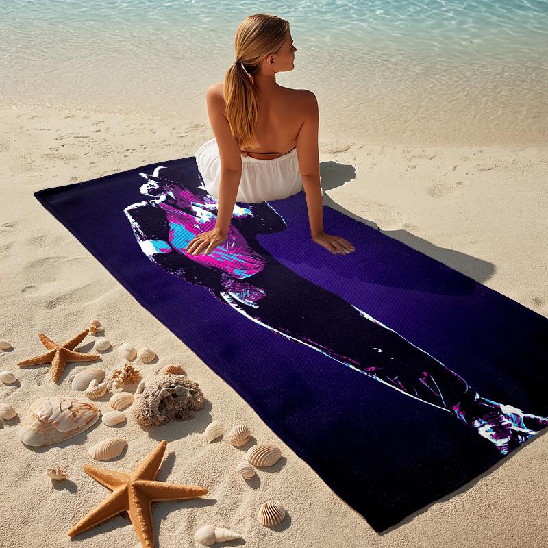 Michael Jackson Performance Stylish Digital Printing Beach Towel Quickdrying Absorbent Blanket For Beach Pool Gym Travel
