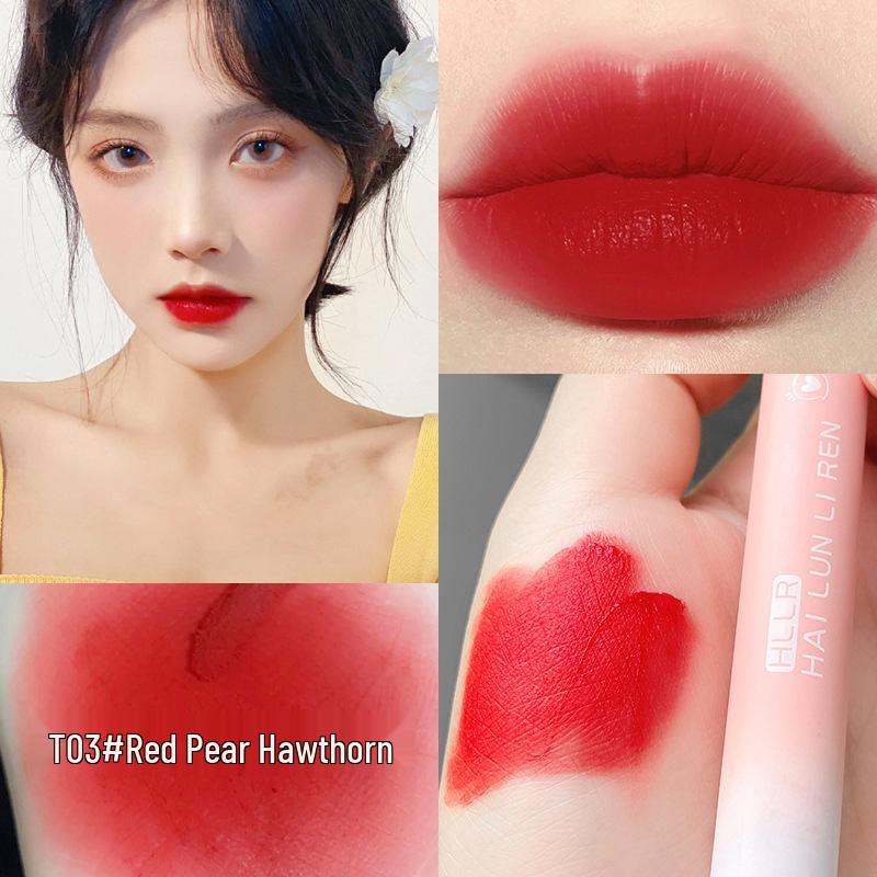 Helen Lady Pink Velvet Matte Moisturizing Lip Glaze - Non-Stick Cup Lipstick for Students.