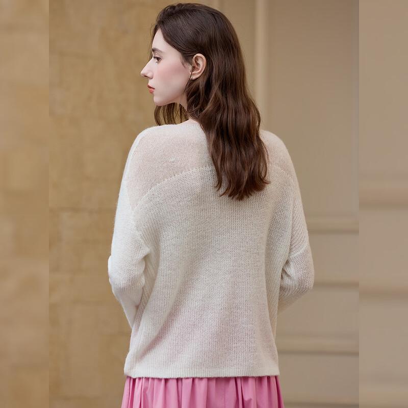 Bailuyu Wool Blend Crochet Floral Sweater