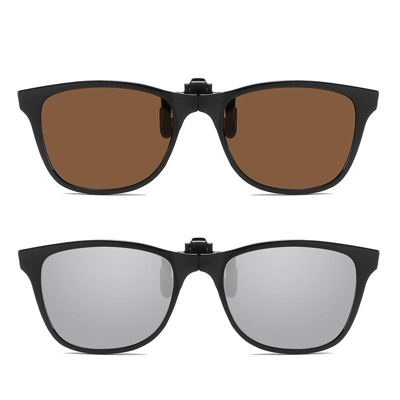 2/6pcs Clip On Sunglasses Men Women Car Driver Goggles UV400 Sun Glasses Anti Glare Vintage Square Glasses Oculos