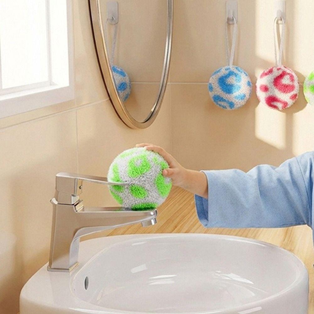 Creative Soft Desktop Cleaning Ball No Shedding Cleaning Tool Washbasin Faucet Brush Bathtub Washbasin Cleaning Ball for Home