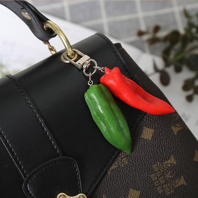 Cute Pepper Key Rings Bag Pendant Key Buckle Ornaments Car Accessories