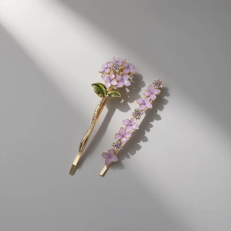 Exquisite Wisteria Flower Bangs Broken Hairclip High-end and Versatile Side Clip Exquisite Straight Clip Headband Hair Accessory