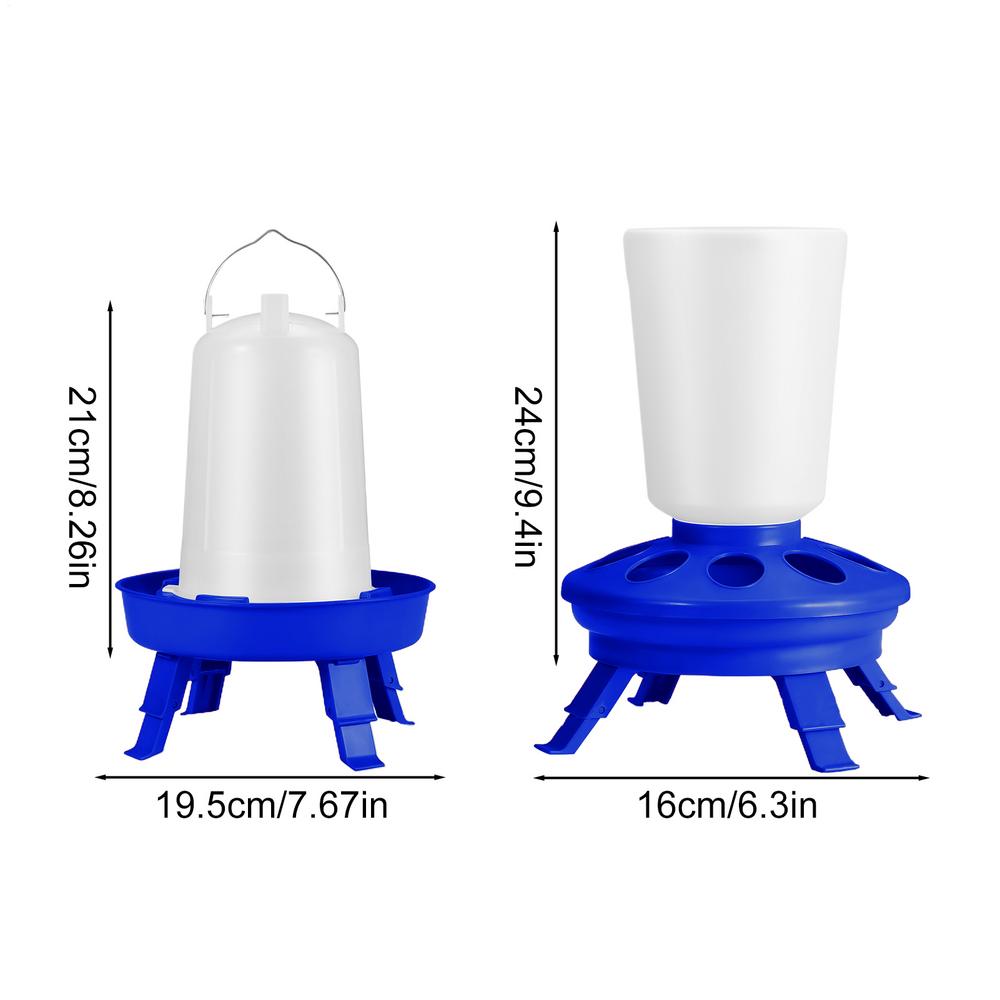 Poultry Automatic Feeding Bucket Chicken Feeder Barrel Water Bucket Geese Quail Drinking Farm Chicken Coop Water Supplies