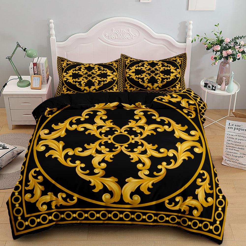 European Style Baroque Pattern Lion Duvet Cover Set King Queen Double Full Twin Single Size Bed Linen Set