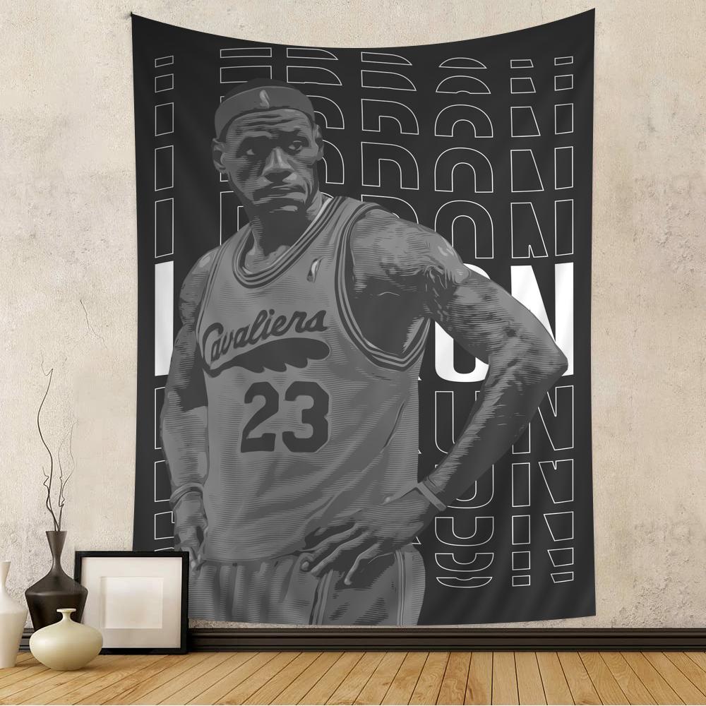 POP Basketball Player L-LeBron- James Basketball Printed Large Wall Tapestry Indian Buddha Decoration Bohemian Hippie Art Decor
