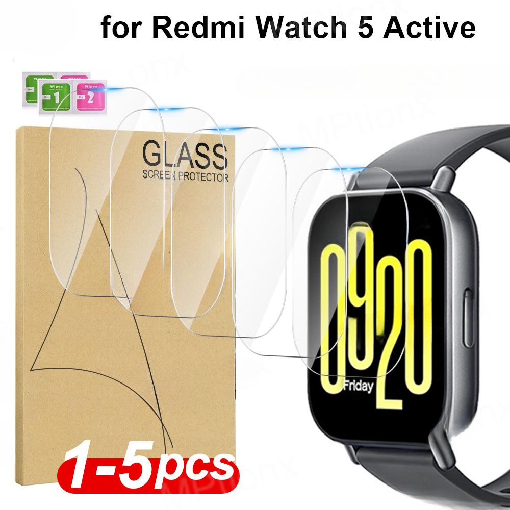 Tempered Glass for Xiaomi Redmi Watch 5 Active Smart Watch Screen Protector Anti-Scratch for Mi Redmi Watch 5 4 Prottiecve Film