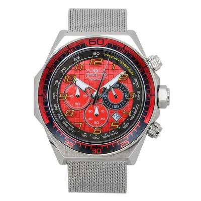 Wyścigowy Chronograf Stal Nierdzewna Czerwona Tarcza Kwarcowy 47900 Zegarek Męski