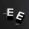 DZ Stainless Steel 26 English 3D Letter Pendant Necklace - Handmade Niche Design