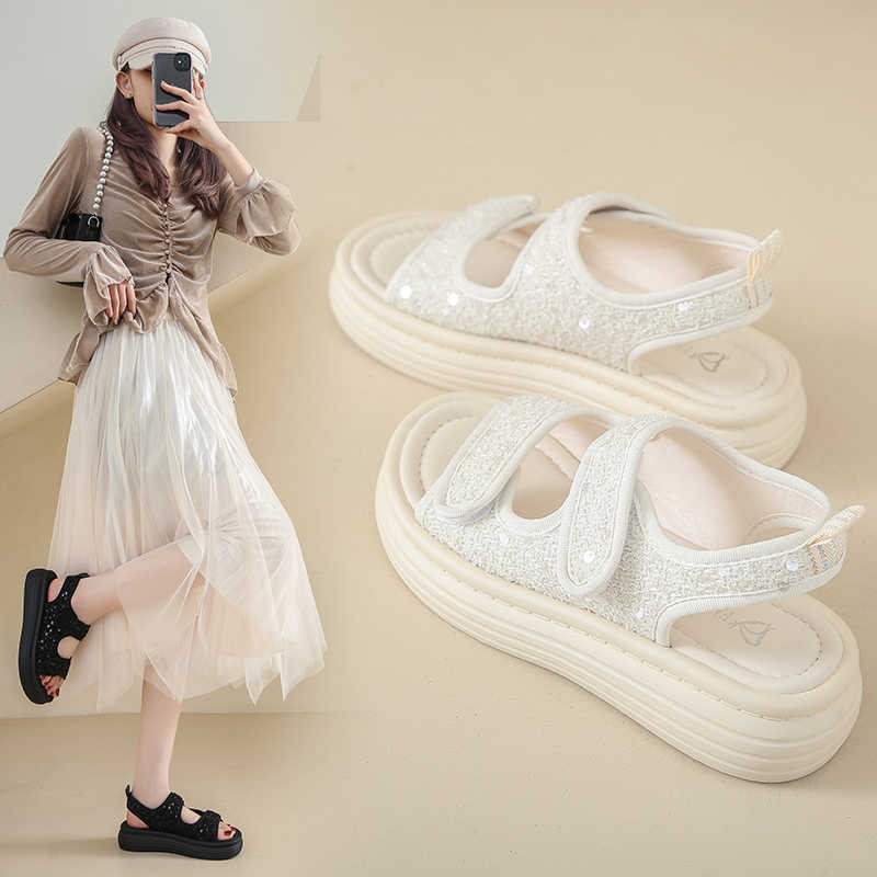 Fashion Slip-resistant Light Elegant Woman Sandals Sneakers Ladies Size 42 Shoes Brand Slippers Sports New In Releases