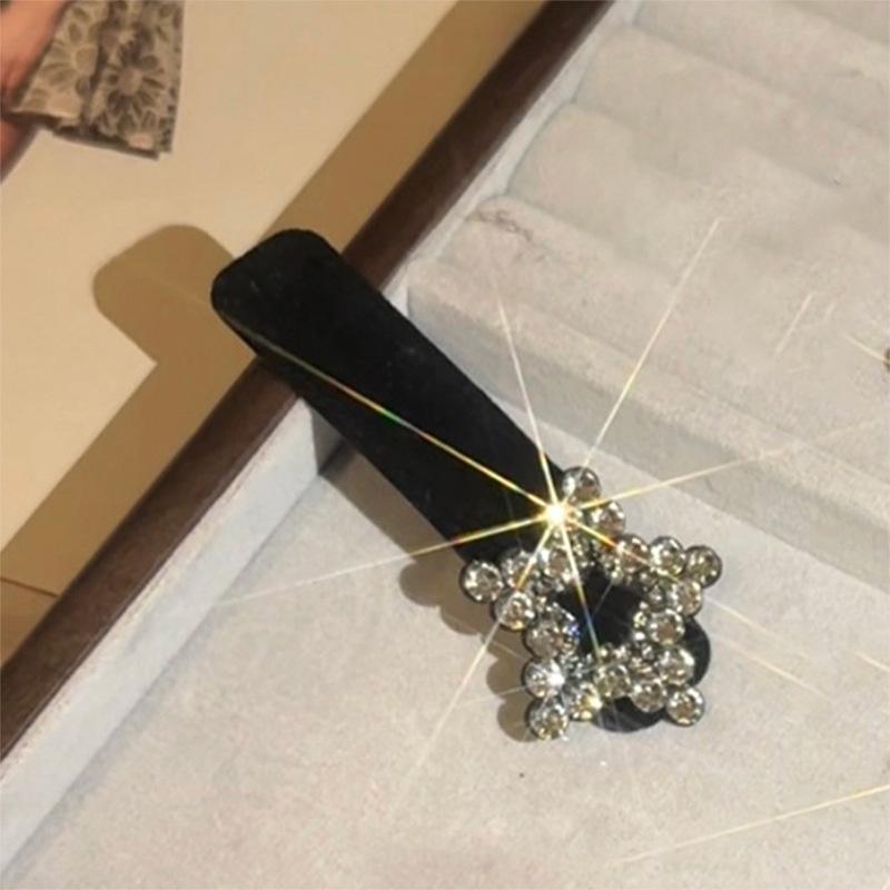 

Заколка для волос для женщин Головной убор Элегантный темперамент Заколки для волос Заколки для волос Заколка для волос со стразами Заколка для челки Боковая заколка чёрный