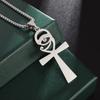 Ancient Egyptian Animal Totem Ankh Cross Pendant Necklace for Men Women Fashion Charm Lucky Riding Jewelry