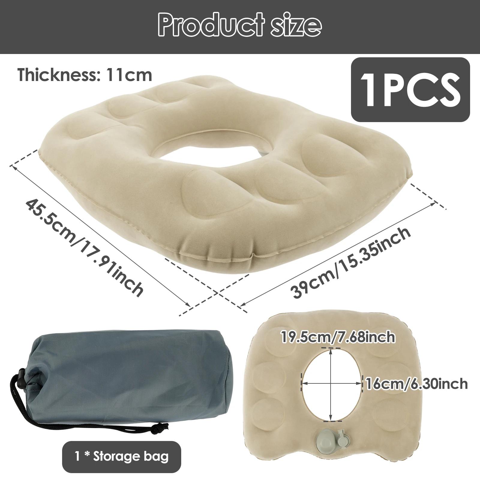 Надувная подушка-пончик регулируемая легкая герметичная надувная подушка подушка для сиденья стула подушки для стула при боли в спине покинуть белый 3830₽