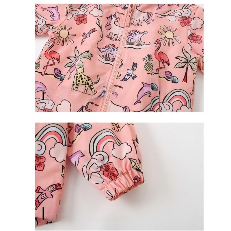 2025 Kids Clothes Boys Jackets Children Hooded Zipper Windbreaker Baby Fashion Print Coat Infant Waterproof Hoodies For Girls