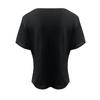 Women's Summer Fashion Colour Loose Short Sleeve Tie Ruffle Top