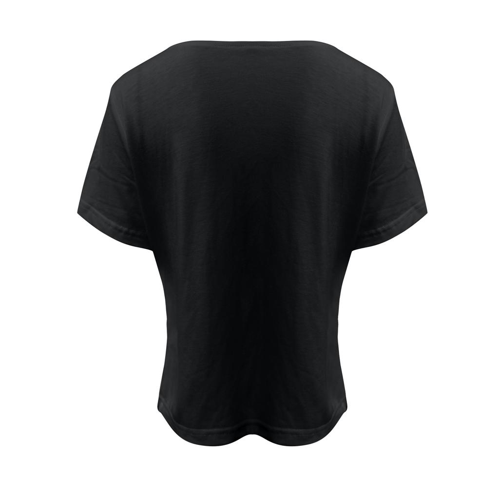 Women's Summer Fashion Colour Loose Short Sleeve Tie Ruffle Top