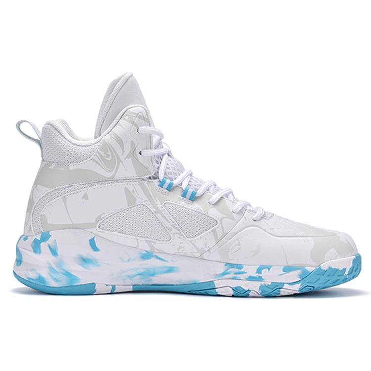 ANTA Bastard Vintage Basketball Shoes Men's High top Anta White/Lake Blue 112141649S-3