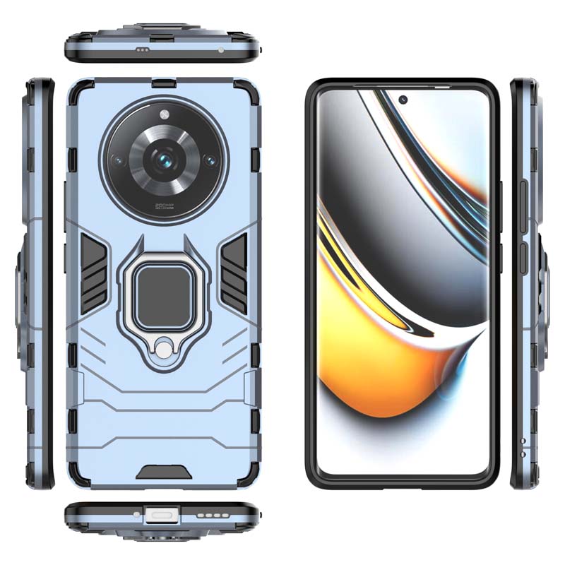 Shockproof Case For Realme 11 Pro Plus 9 10 Pro + 11X Narzo 60 60X Cover Armor Ring Back Coque for OPPO A18 A38 4G Fundas