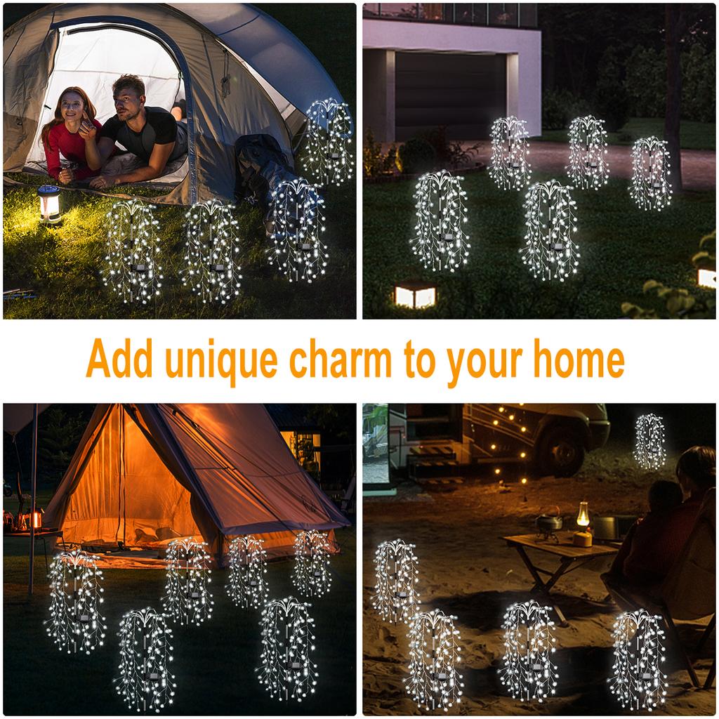 200/120LED Outdoor Solar Fireworks Lighting Decor Led Light Fairy Lights Ramadan Lamp Waterproof String Lights for Courtyards