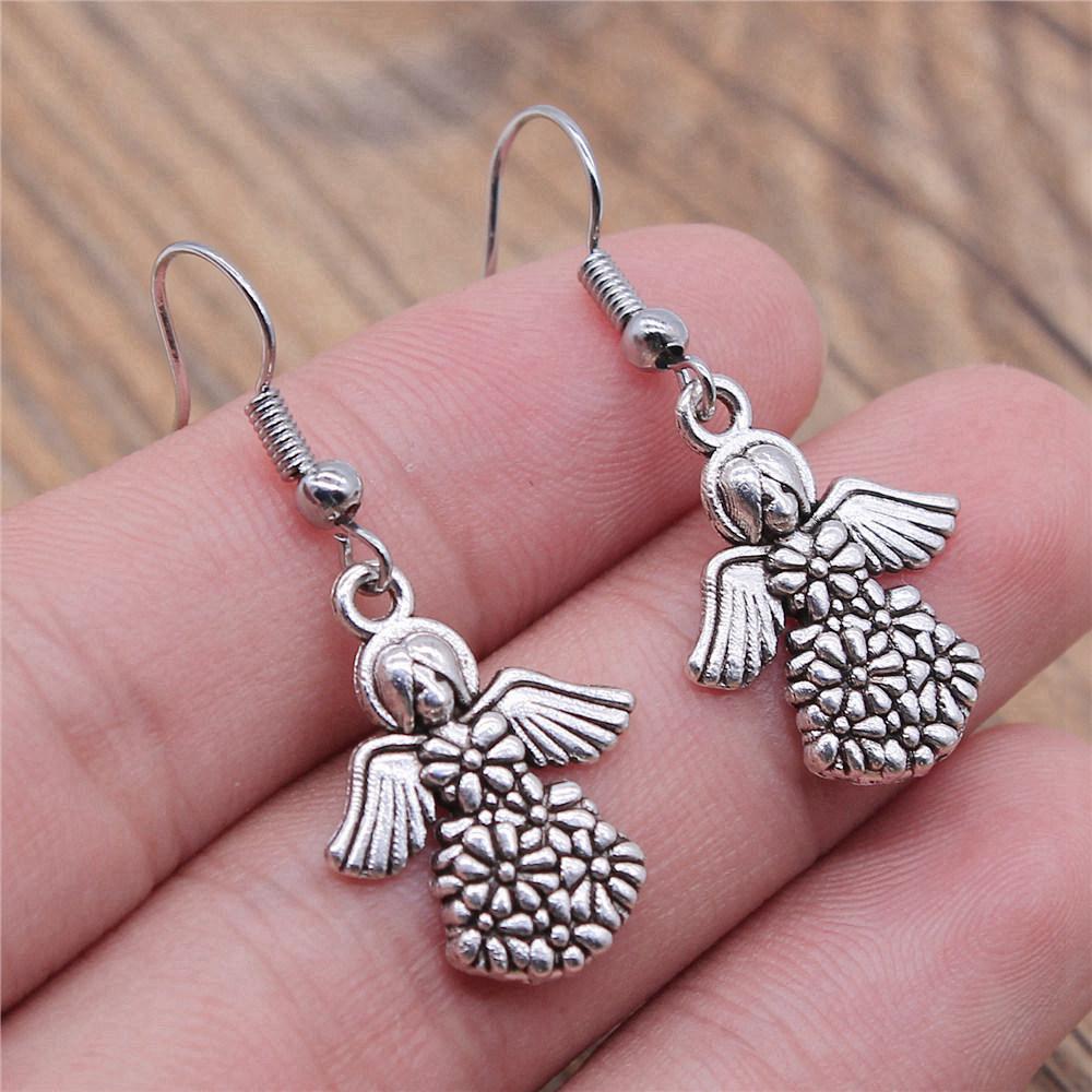 Drop & Dangle Earring Angel Wings Kids' Jewelry MaterialsEarring Size 18x19mm QE002