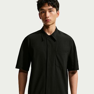 Nike Dri Fit Shirts Men s Black/Black/Dark Smoke Gray Lapel Moderate M