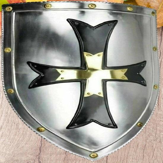 Medieval Cross Templar Shield Knight Templar Shield Heater Shield Combat Warrior Cosplay  Shield