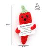 Hand-Woven Positive Energy Potato Funny Vegetables And Fruits Emotion Expression Pendant Pocket Hug Knitting Ornaments With Card