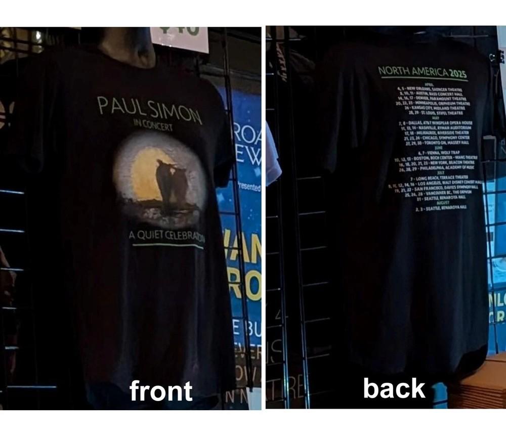 

PAUL SIMON In Concert A Quiet Celebration 2025 North America Tour reprint Shirt Unisex T-Shirt M