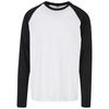 Build Your Brand Mens Contrast Raglan Long-Sleeved T-Shirt
