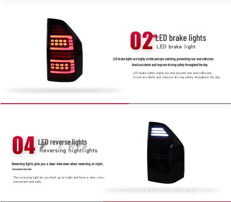 Mitsubishi Pajero V73/V77 LED Taillight Assembly with Sequential Turn Signal and Brake Light