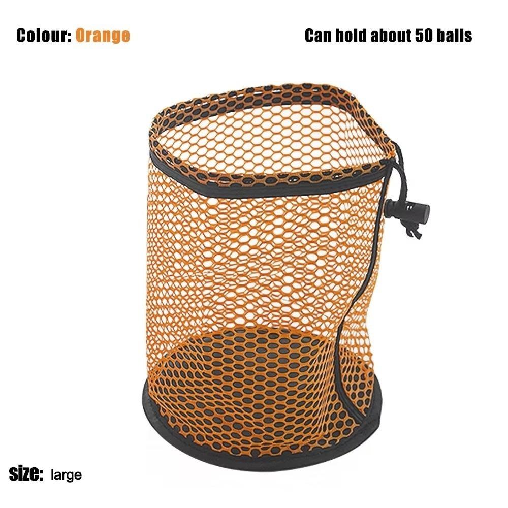 

Multipurpose Golf Ball Organizer Bag Portable Drawstring Pouch Can Hold 12/25/50 Balls Orange-L