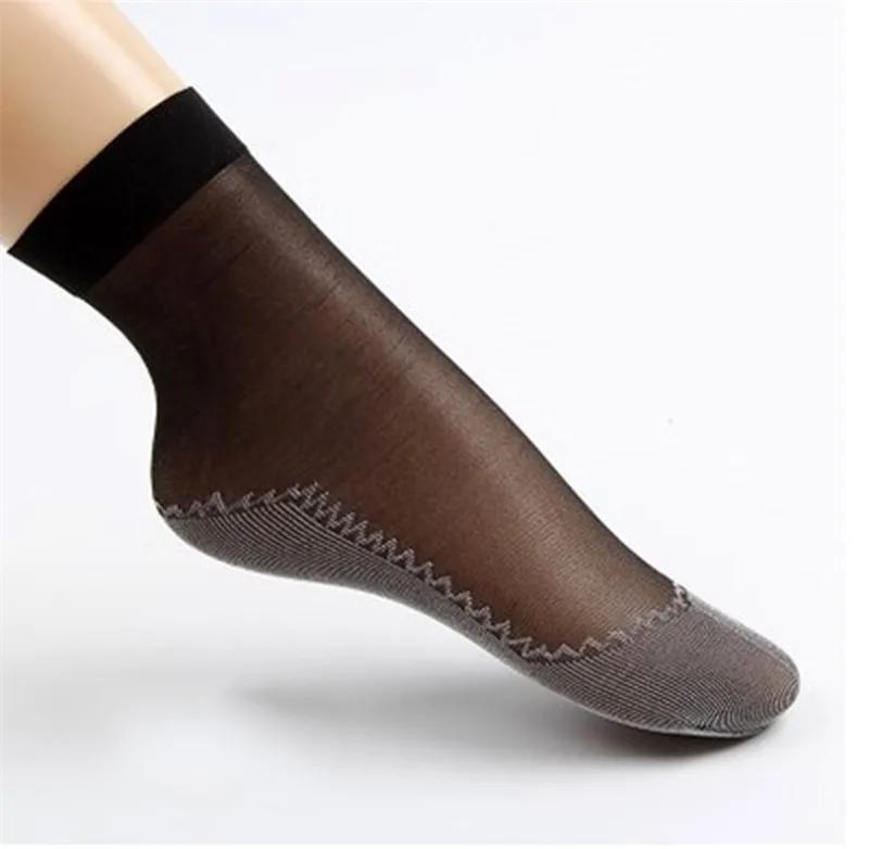 Hot Sale! 10 Pairs/Lot High Quality Women Velvet Socks Female Socks Spring Antumn Thin Silk Transparent Ankle Women's Socks Set