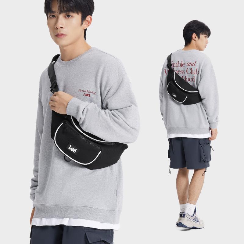 New Lee Fabric Commute, Business Travel, Crossbody Bag Regular Unisex Black LE240050M-801