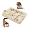 Rabbit Foraging Toy Interaction Food Feeder Puzzle Game for Small Pet Hamsters Feeding Training Board Wood Treats Feeder