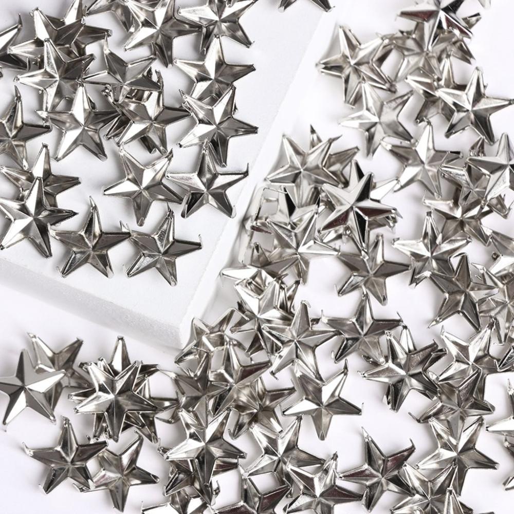 For Hat,Bag,Clothes Quality Metal Releasable Sewing Decor Star Rivets DIY Studs Garment Supplies