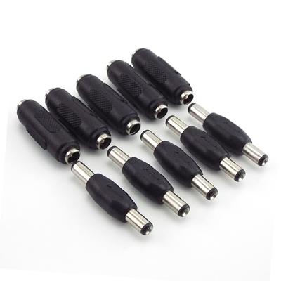 5pcs 5.5*2.1mm DC Male To Male Power Socket Connector CCTV Female To Female Panel Mounting Jack Adaptor