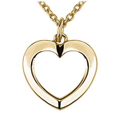 [Q7941] - Gold Plated Oe 'Love' Necklace - 12x12 Mm
