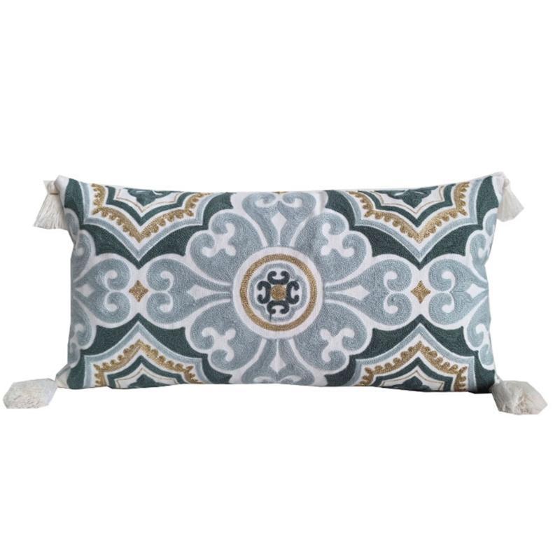 Throw Pillow Cover with Tassels Cushions Case Decorative Pillowcase for Sofa Car