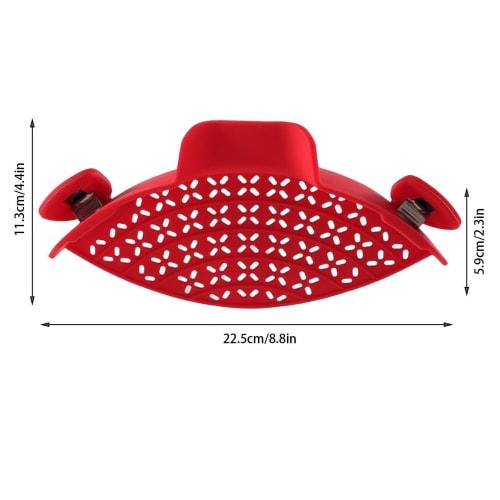 Silicone Colander Clip Strainer, Food Filter, Pot/Pot/Frying Pan Snap Strainer, Clip-on Pot Strainer, Heat-Resistant Bowl, Rice Washing Bowl, Cookware