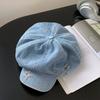 Cool Star Pattern Berets Cap Sweet Newsboy Cap Casual Vintage Denim Hat  Girls