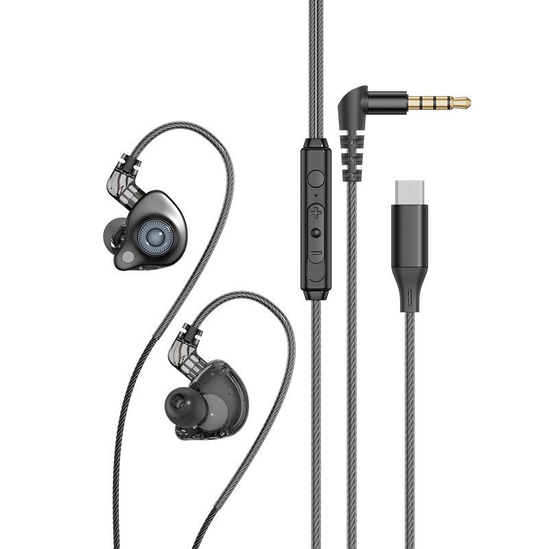 Digitale Chip Kabelgebundene Kopfhörer 3,5 mm AUX/Typ C HIFI In-Ear Einsteckbare Headsets Mit Mikrofon Für Samsung Huawei Xiaomi OPPO iPad PC PS4 PS5 PC