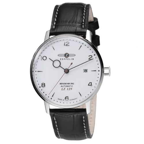 

Zeppelin Hindenburg Watch, White Dial, Stainless Steel, Automatic, 40mm, German, Men s, Watch 8062-1