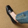 New shallow mouth one-pedal lazy single shoes women's flat loafers small leather shoes Doudou shoes