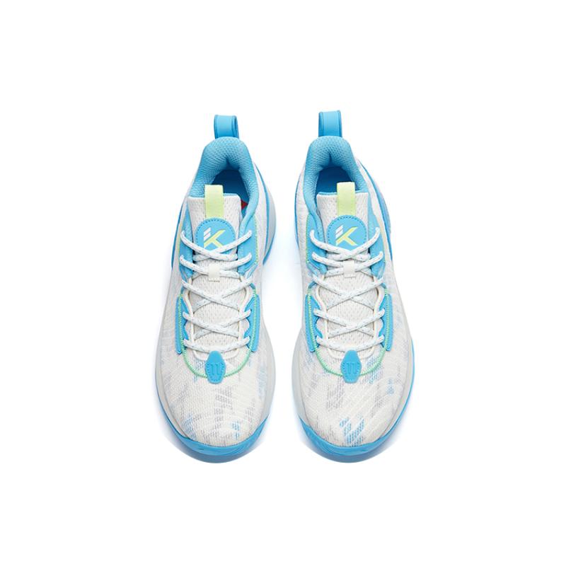 Anta Light Cavalry 7 Cushioning Anti-Slip And Wear-Resistant Low-Top Basketball Shoes White Blue Sneakers 112221606-1
