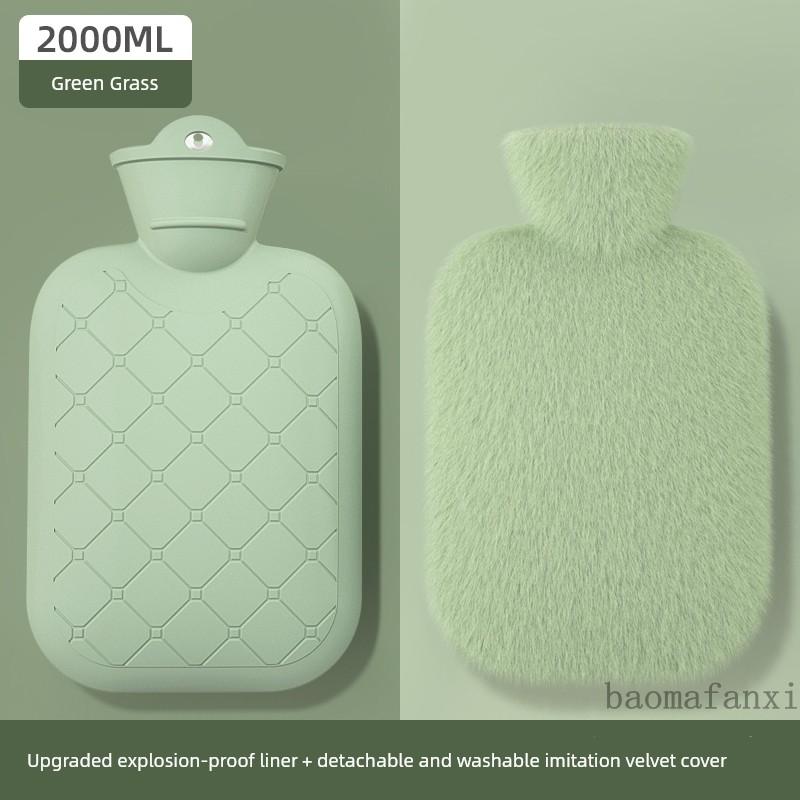 Hot Water Bottle for Warming, Plush Hot Water Bag for Stomach, Bed, and Hand Warming, Explosion-Proof, Suitable for Female Students and Menstrual